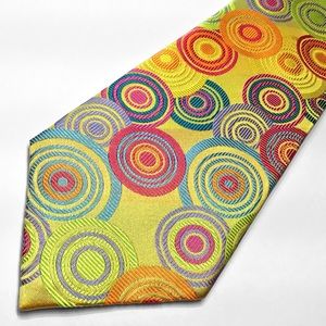 Yellow Gold Multi-color Circles Lawrence Ivey Tie